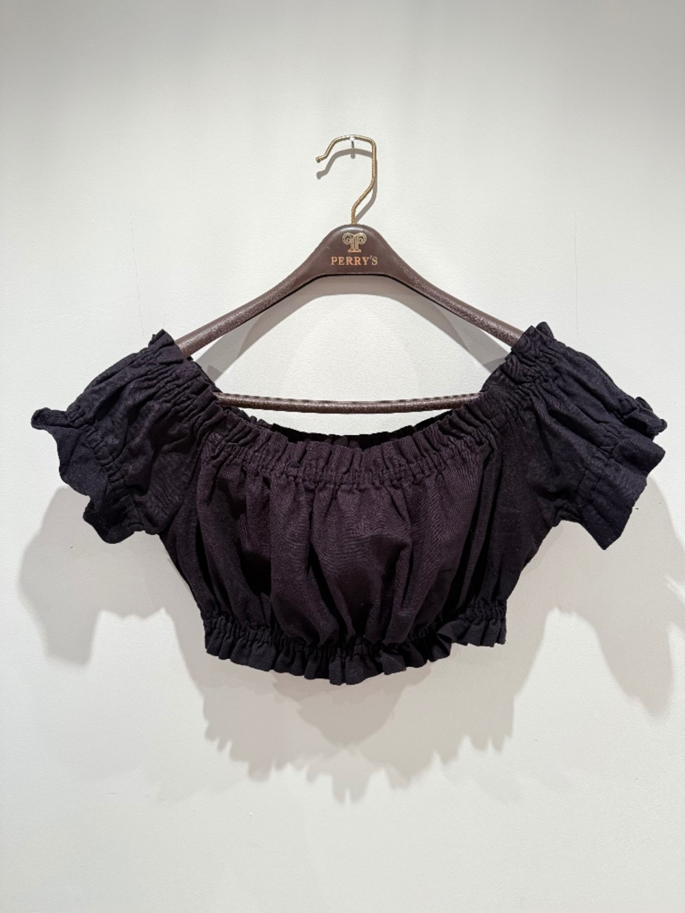 Bamboo Blonde ruched crop top, size M/L